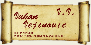 Vukan Vejinović vizit kartica